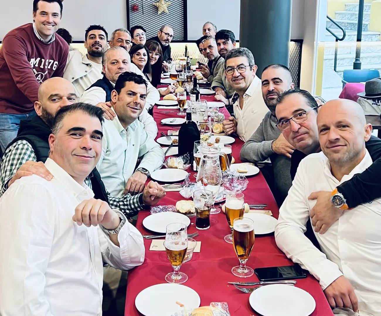 Equipo completo Badacolor en cena de Navidad